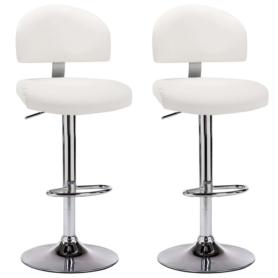 Barstoelen 2 St Kunstleer Wit