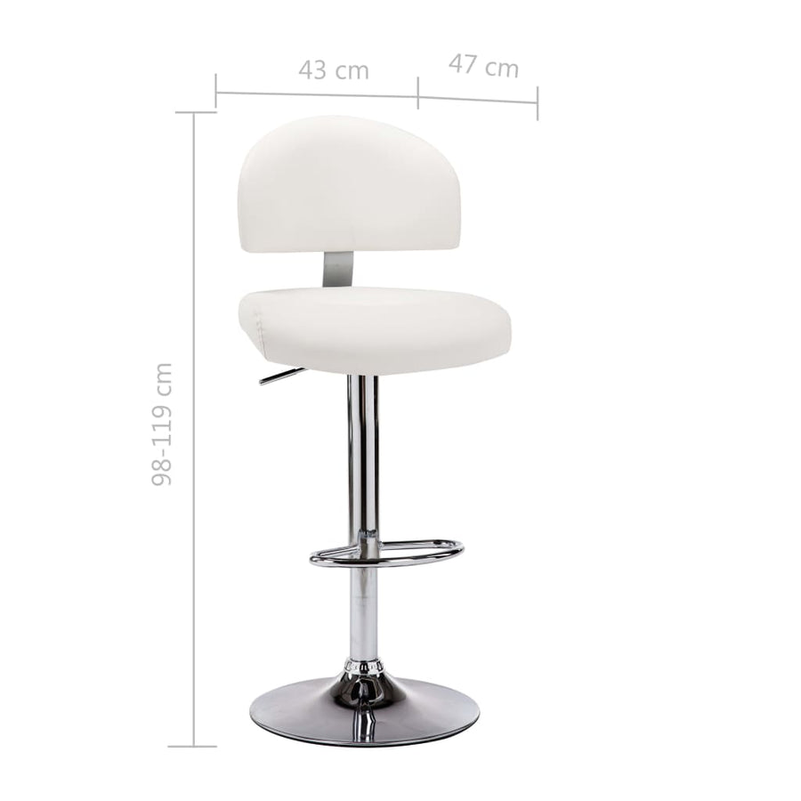 Barstoelen 2 St Kunstleer Wit