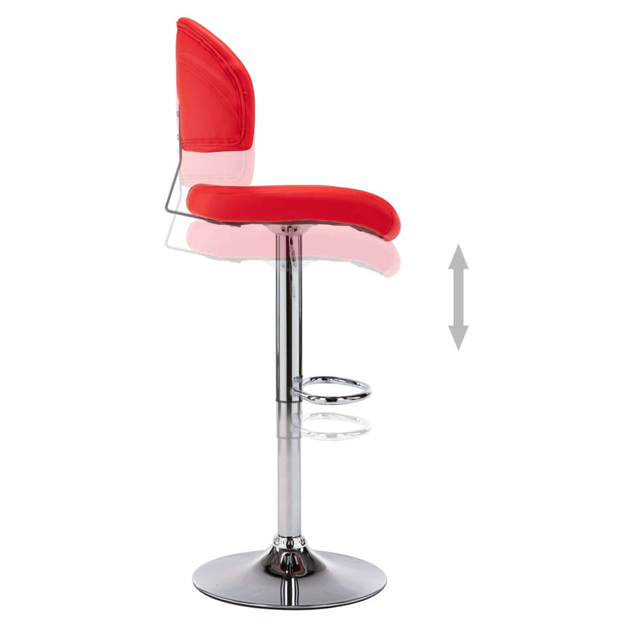 Barstoelen 2 St Kunstleer Rood