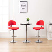 Barkrukken kunstleer rood 2 stuks