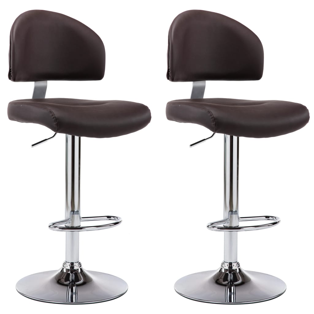 Barstoelen Kunstleer 2 Bruin