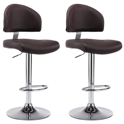 Barstoelen Kunstleer 2 Bruin