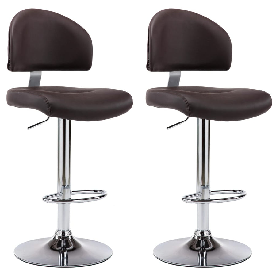 Barstoelen Kunstleer 2 Bruin
