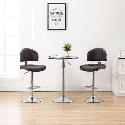 Barstoelen Kunstleer 2 Bruin