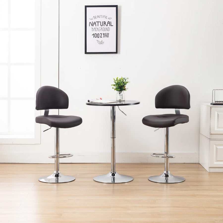 Barstoelen Kunstleer 2 Bruin