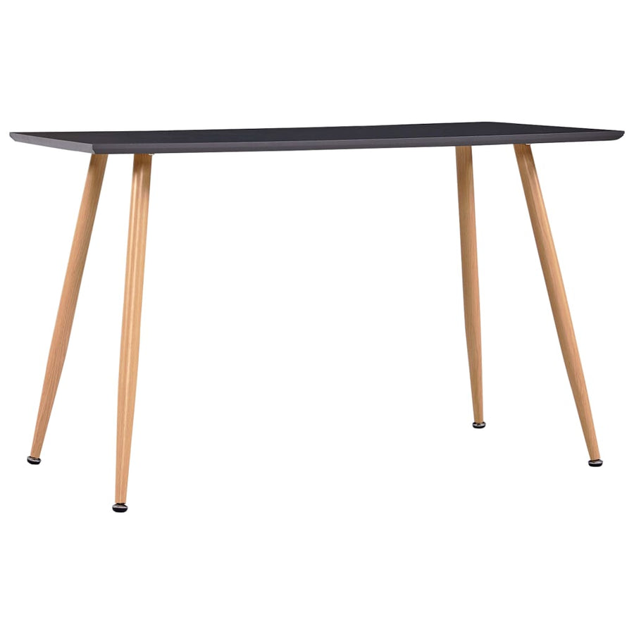 Eettafel 120X60X74 Cm Mdf grijs en eikenkleurig