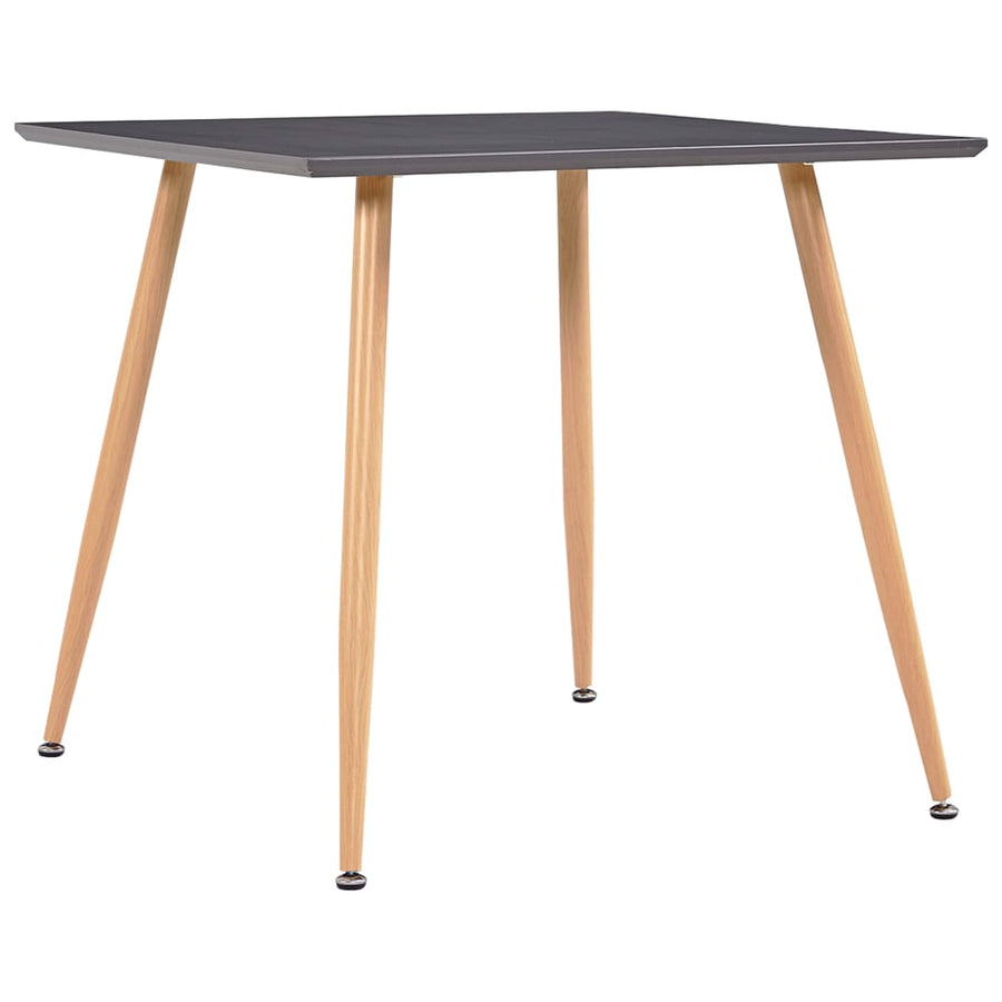 Eettafel 80,5X80,5X73 Cm Mdf grijs en eikenkleurig