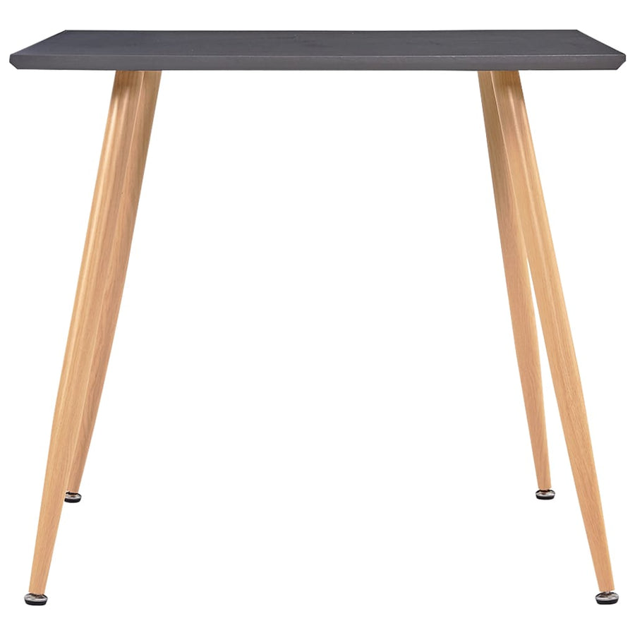 Eettafel 80,5X80,5X73 Cm Mdf grijs en eikenkleurig