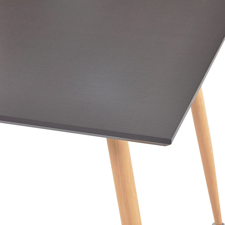 Eettafel 80,5X80,5X73 Cm Mdf grijs en eikenkleurig