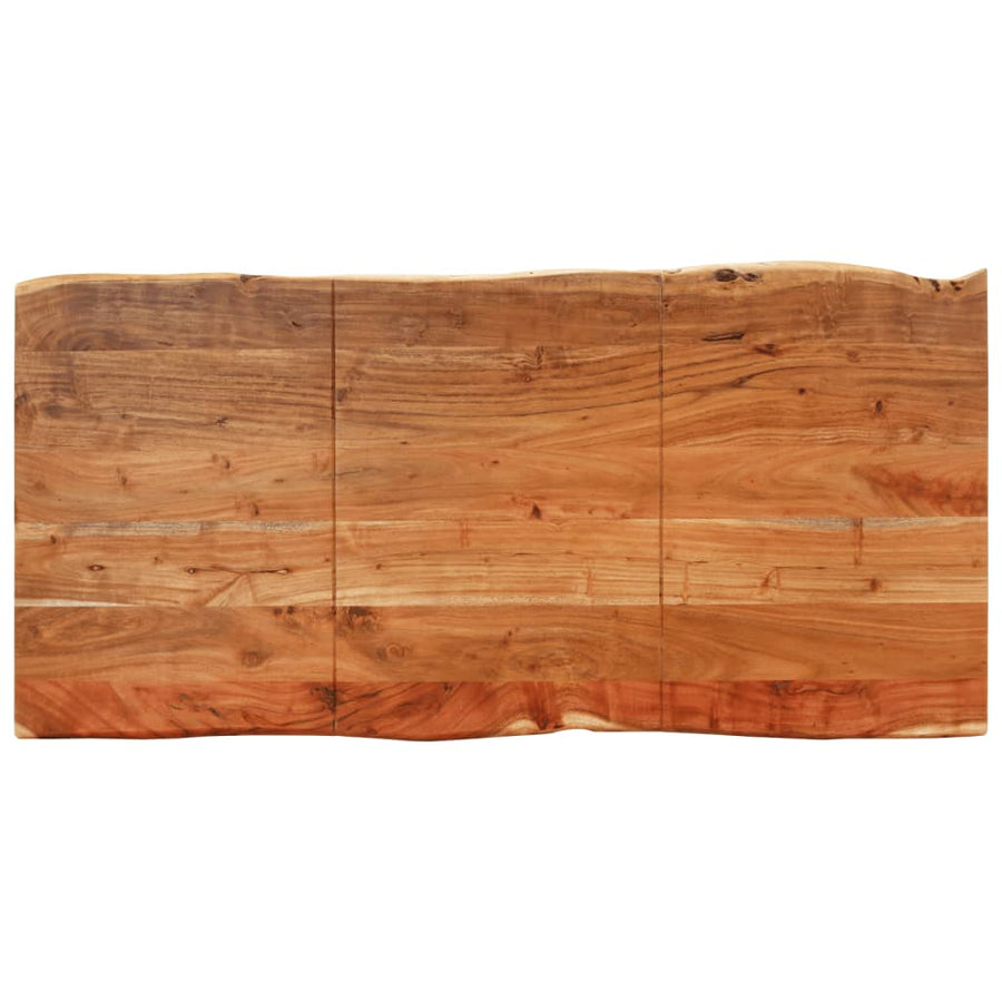 Eettafel 140x70x76 cm massief acaciahout 140 x 70 x 76 cm Zwart