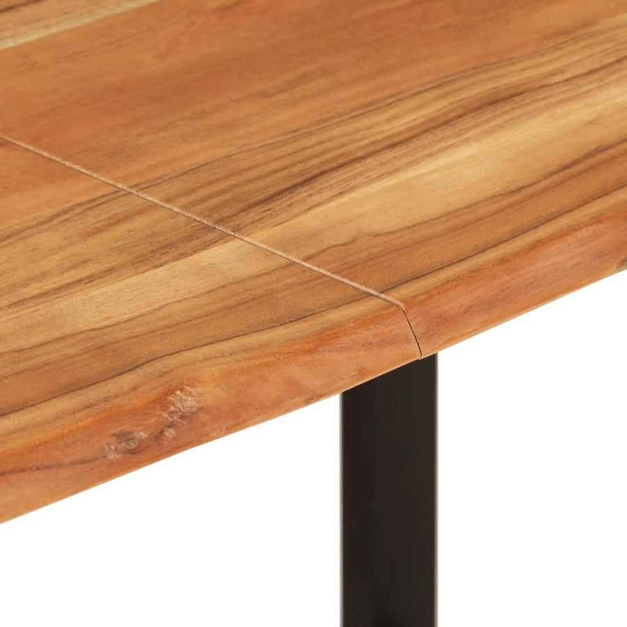 Eettafel 140x70x76 cm massief acaciahout 140 x 70 x 76 cm Zwart