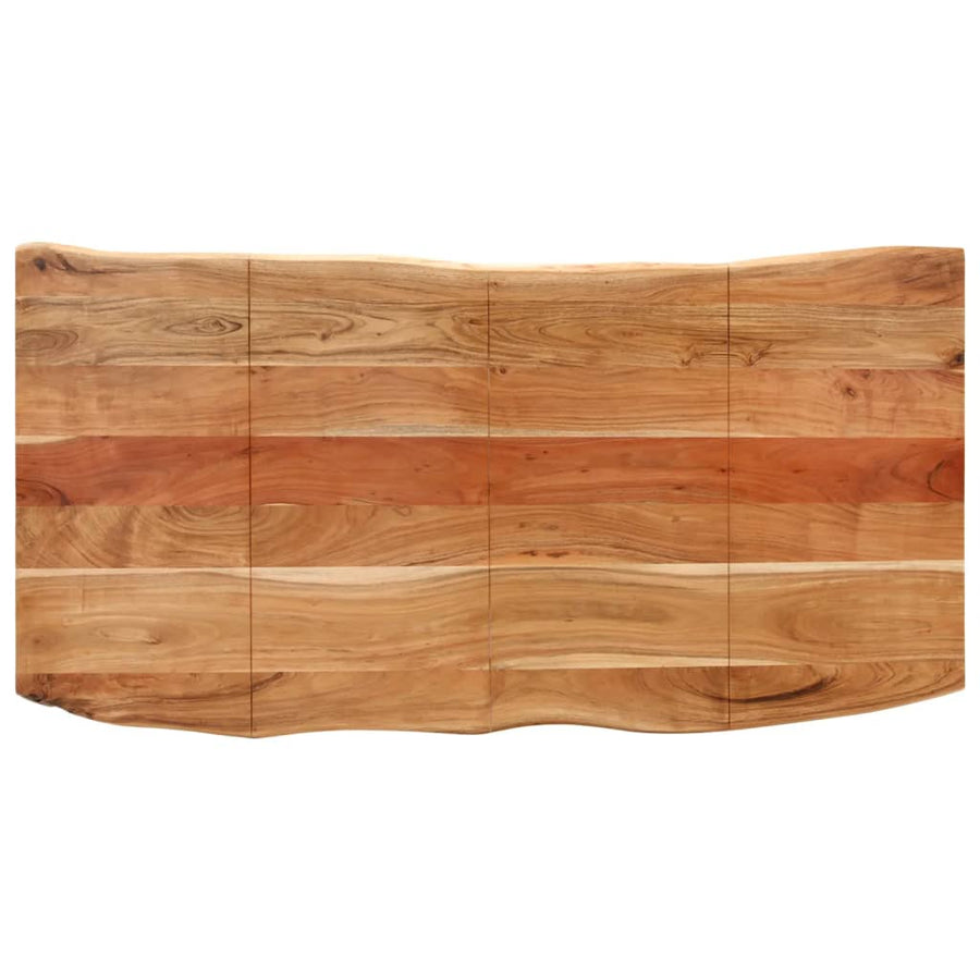 Eettafel Massief Acaciahout 180 x 90 x 76 cm Zilver
