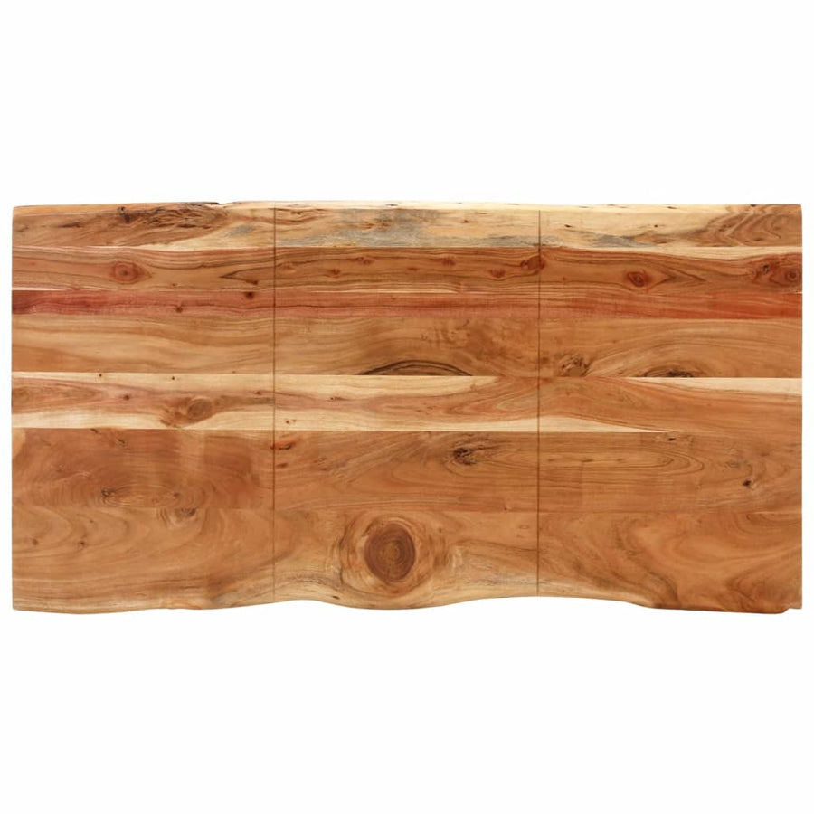 Eettafel 154x80x76 cm massief acaciahout 154 x 80 x 76 cm Zilver