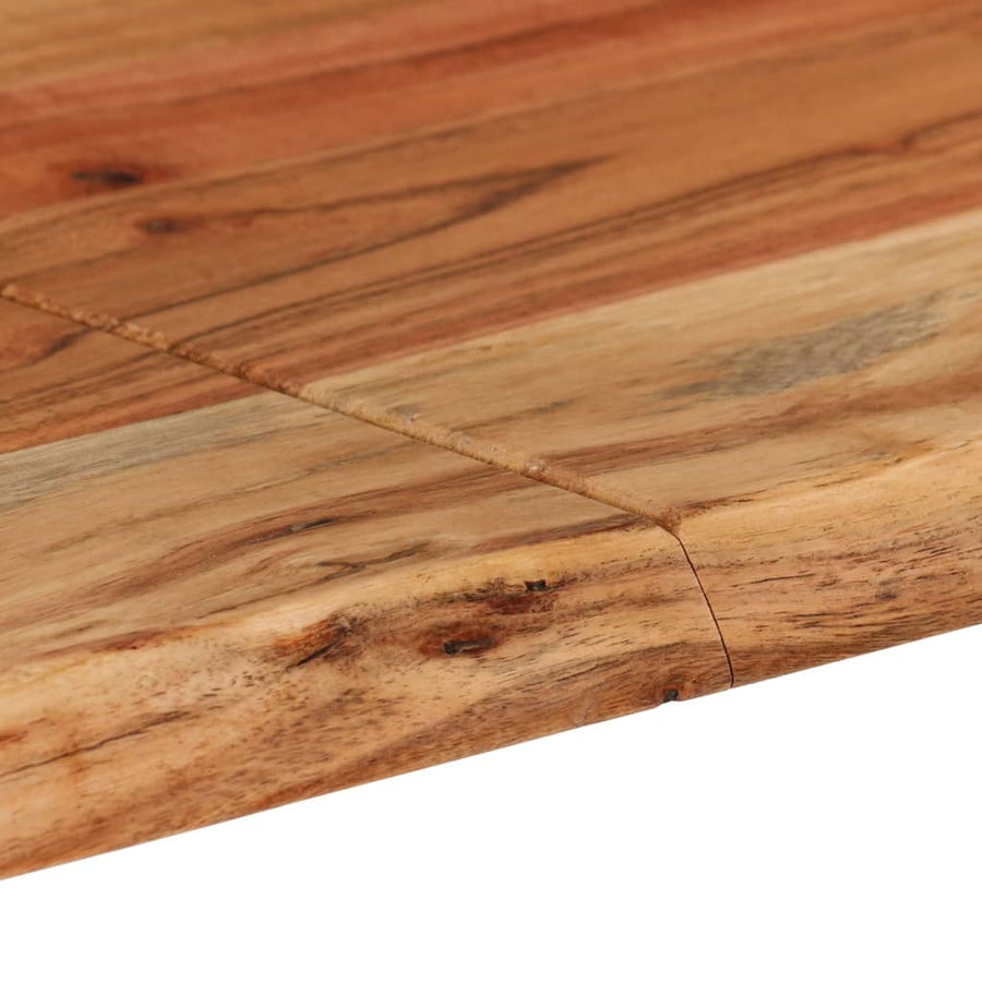 Eettafel 154x80x76 cm massief acaciahout 154 x 80 x 76 cm Zilver