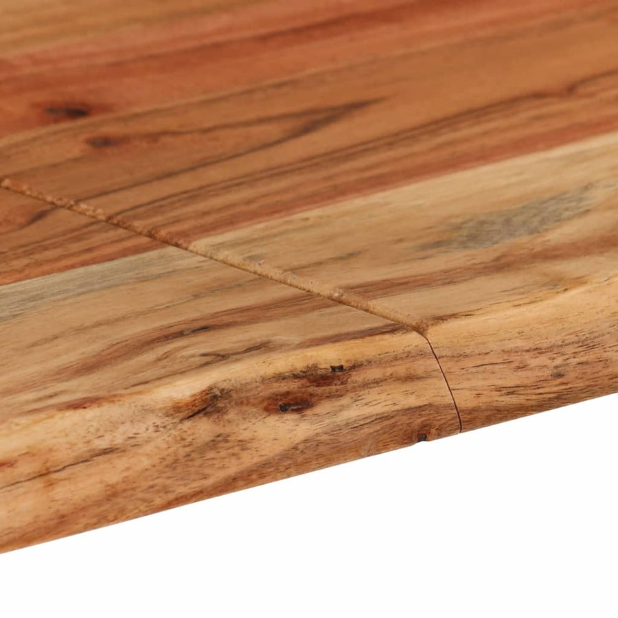 Eettafel 140x70x76 cm massief acaciahout 140 x 70 x 76 cm Zilver