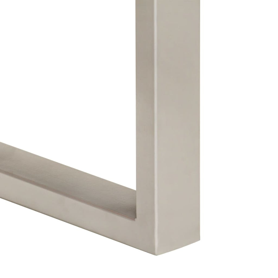 Eettafel 140x70x76 cm massief acaciahout 140 x 70 x 76 cm Zilver