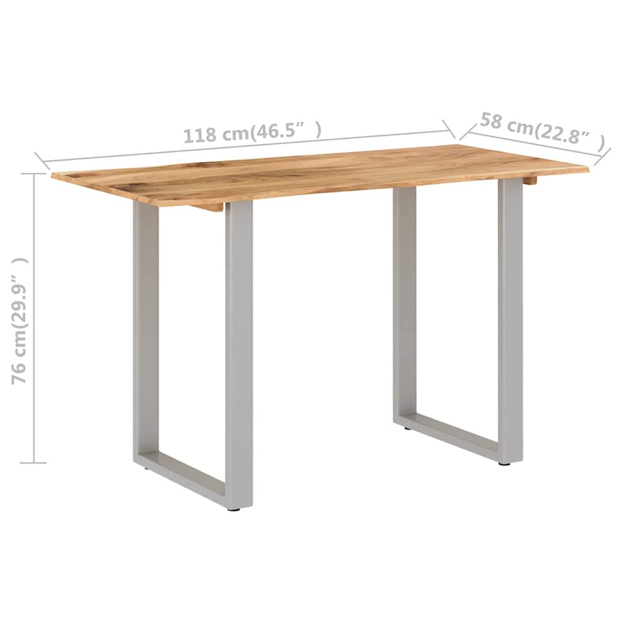 Eettafel Massief Acaciahout 118 x 58 x 76 cm