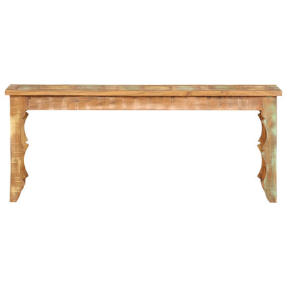 Bankje 110x35x45 cm massief gerecycled hout