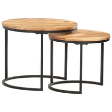 -Delige Tafeltjesset 2 Ø 40 x 34 cm Massief acaciahout