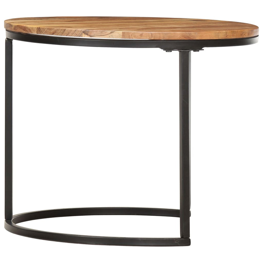 -Delige Tafeltjesset 2 Ø 40 x 34 cm Massief acaciahout