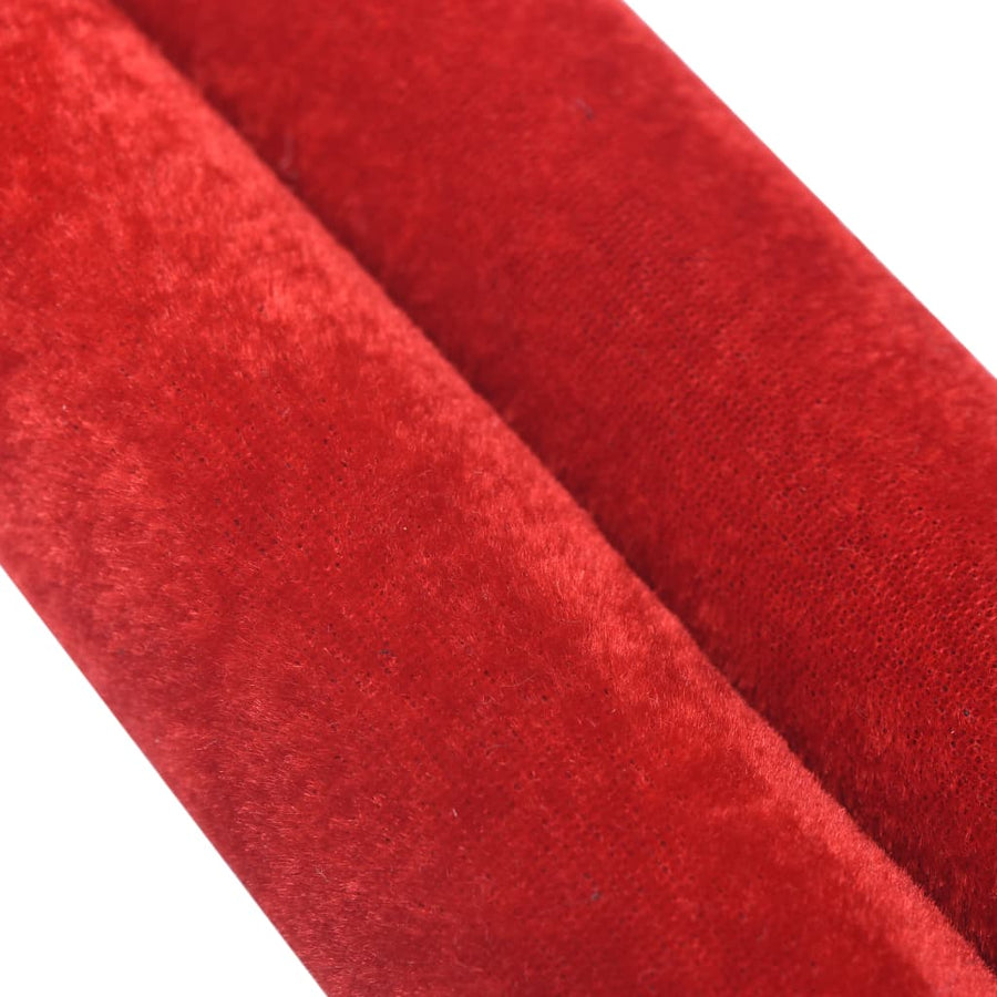Afzetkoord Fluweel Rood En Kleurig Zilver