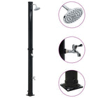 Solardouche 20L 220 cm zwart