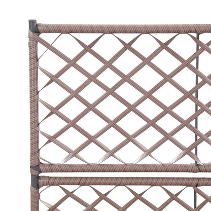 Latwerkplantenbak Verhoogd Met Potten Rattan 58 x 30 x 107 cm Bruin