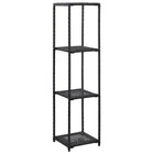 Storage Rack 30X30X Poly Rattan Black 120 cm