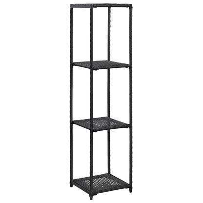 Opbergrek 30X30X Poly Rattan Zwart 120 cm