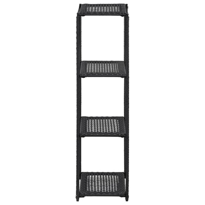 Opbergrek 30X30X Poly Rattan Zwart 120 cm