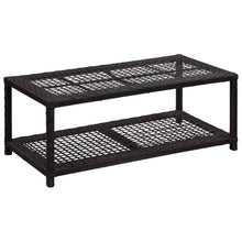 Schoenenbank 80x40x30 cm poly rattan zwart