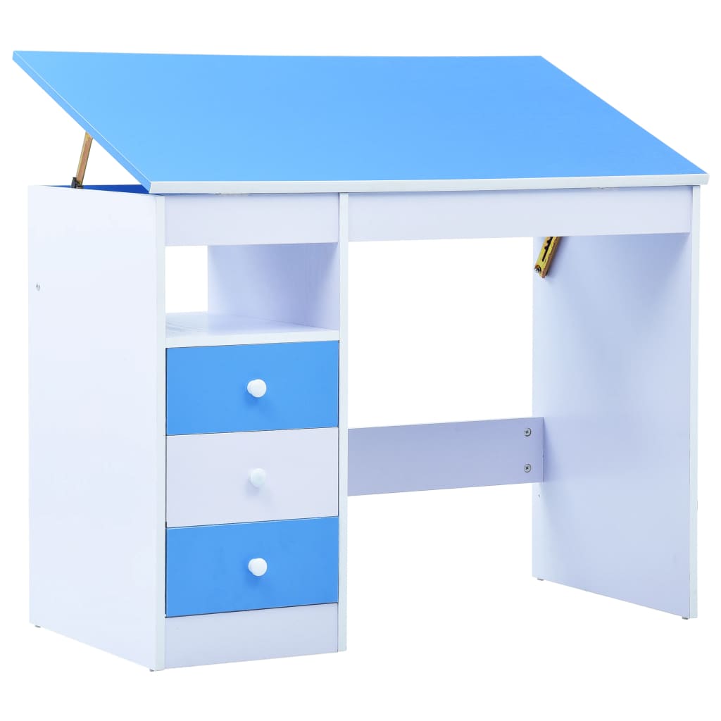 Kindertekentafel/-Bureau Kantelbaar En Wit Blauw