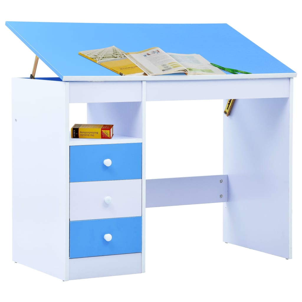 Kindertekentafel/-Bureau Kantelbaar En Wit Blauw