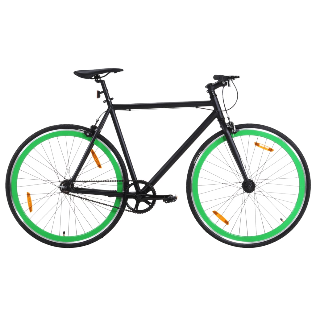 Fiets Met Vaste Versnelling 700 C 55 Cm Zwart En Groen