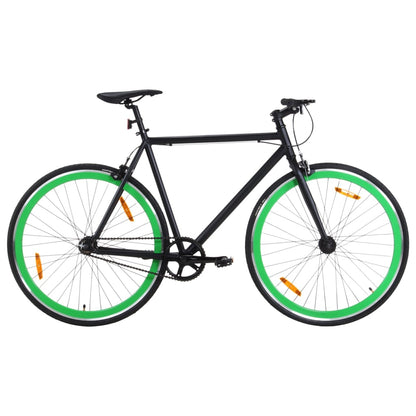 Fiets Met Vaste Versnelling 700 C 59 Cm Zwart En Groen