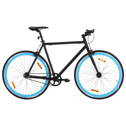 Fiets Met Vaste Versnelling 700 C 55 Cm Zwart En Blauw