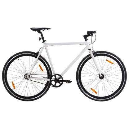 Fiets Met Vaste Versnelling 700 C 51 Cm Wit En Zwart