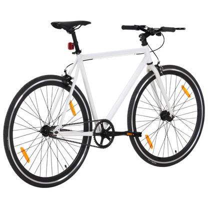 Fiets Met Vaste Versnelling 700 C 51 Cm Wit En Zwart