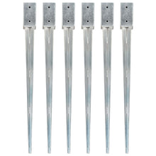 Grondpinnen Gegalvaniseerd Staal Zilverkleurig 6 7 x 7 x 90 cm