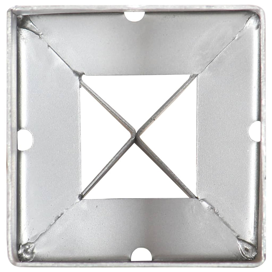Grondpinnen 12 St 9X9X75 Cm Gegalvaniseerd Staal Zilverkleurig 9 x 9 x 75 cm