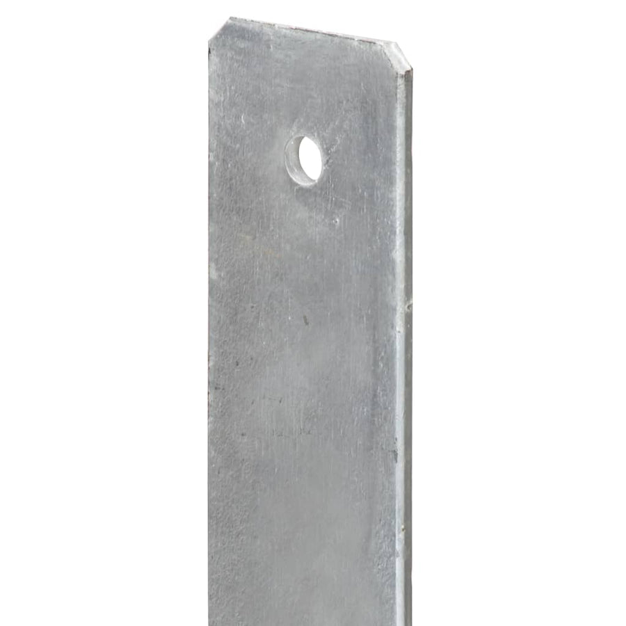 Grondankers 6 st 14x6x60 cm gegalvaniseerd staal zilverkleurig 6 14 x 6 x 60 cm