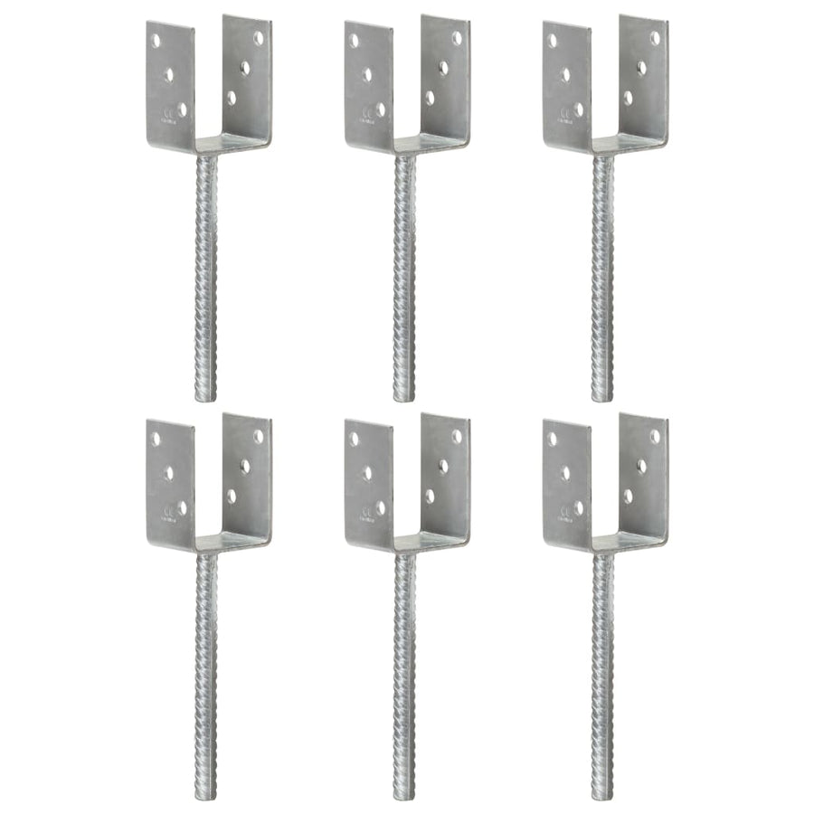 Grondankers Gegalvaniseerd Staal Zilverkleurig 7 x 6 x 30 cm