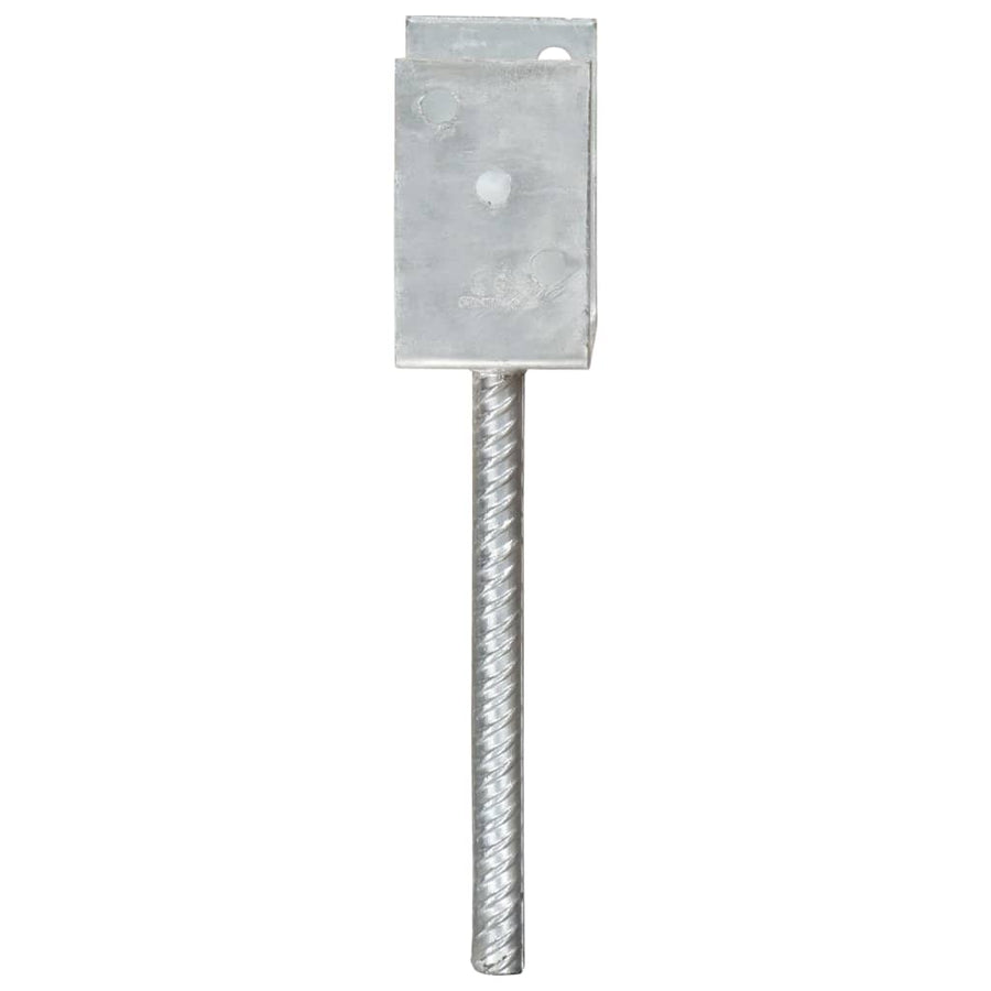 Grondankers 6 st 8x6x30 cm gegalvaniseerd staal zilverkleurig 8 x 6 x 30 cm
