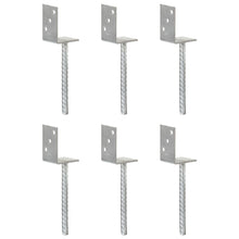 Grondankers 8X6X30 Cm Gegalvaniseerd Staal Zilverkleurig