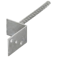 Grondankers 8X6X30 Cm Gegalvaniseerd Staal Zilverkleurig