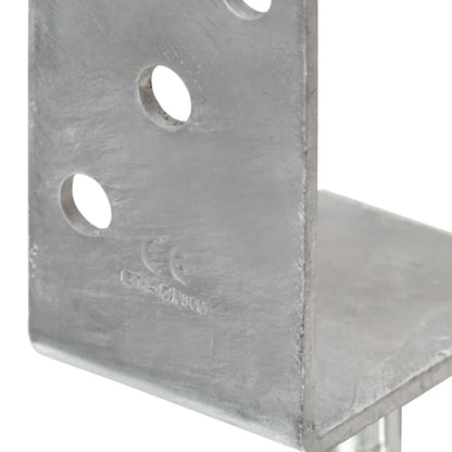 Grondankers 8X6X30 Cm Gegalvaniseerd Staal Zilverkleurig