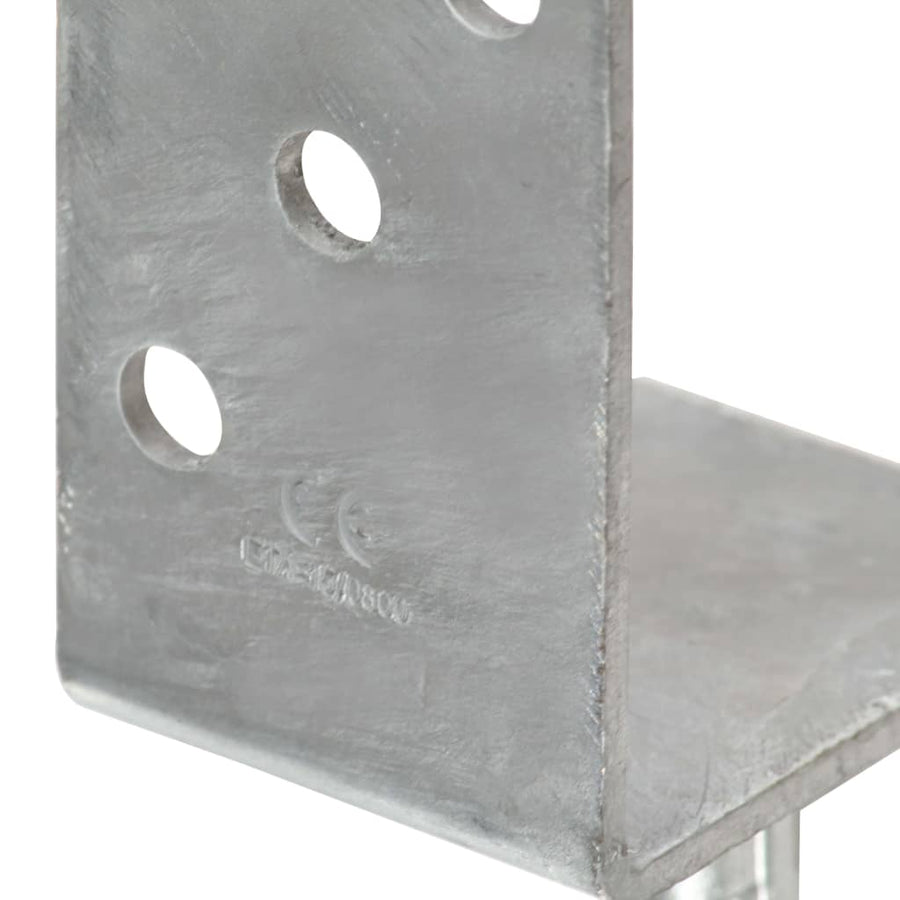 Grondankers 8X6X30 Cm Gegalvaniseerd Staal Zilverkleurig