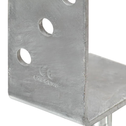 Grondankers 12 St 8X6X30 Cm Gegalvaniseerd Staal Zilverkleurig
