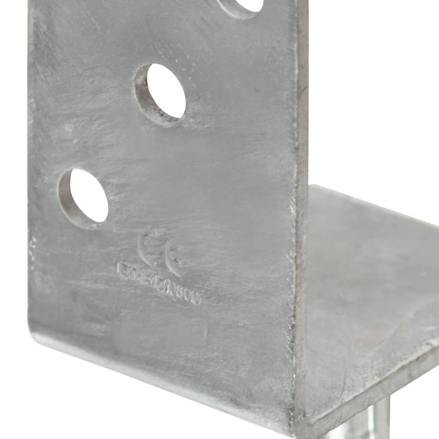 Grondankers 12 St 8X6X30 Cm Gegalvaniseerd Staal Zilverkleurig