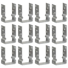 Grondankers 12 St 10X6X15 Cm Gegalvaniseerd Staal Zilverkleurig